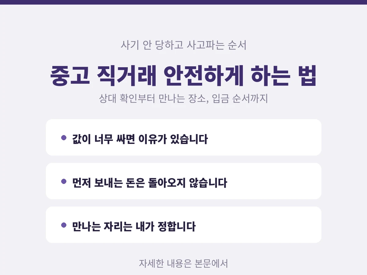중고 직거래 안전하게 하는 방법, 상대 확인 순서부터 만나는 장소 정하기까지